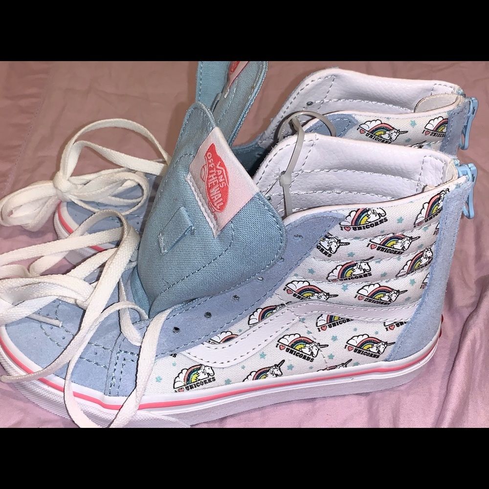 Rainbow unicorn kids vans